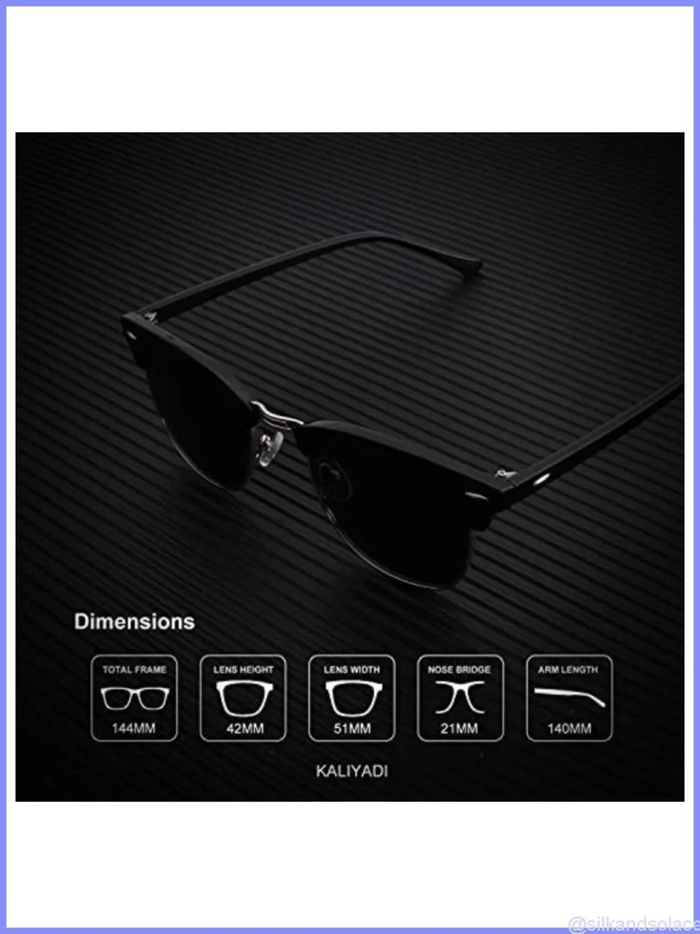 Polarized Semi-Rimless Sunglasses UV Blocking Driving Eyewear 2 Pack